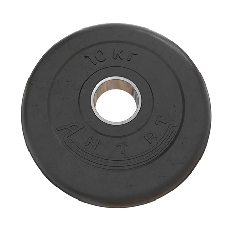 Тренировочный диск Antat 10 кг 51 мм черный