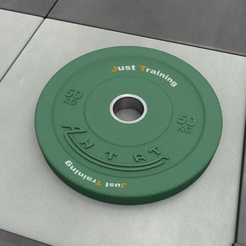 Бамперный диск для кроссфита 50 кг зеленый